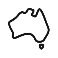 An outline drawing of Australia